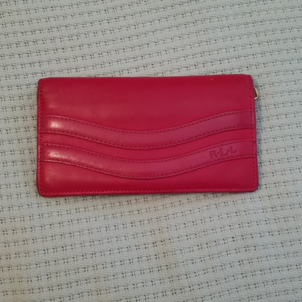 Ralph Lauren pink leather wallet
